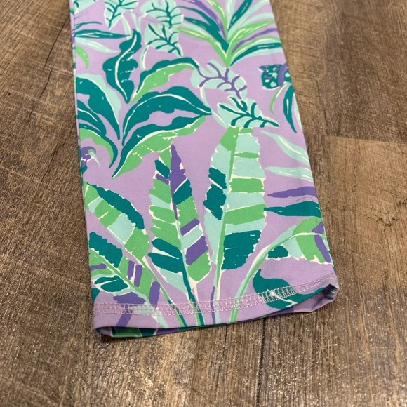 Lilly Pulitzer purple and green run around pants on the chase size xxs - Picture 2 of 5